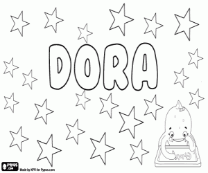 Colorear Dora, nombre abreviado