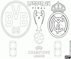 Colorear Dortmund-Madrid, final 2023-2024