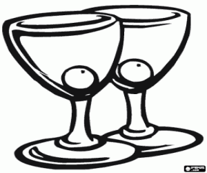 Colorear Dos cócteles con las aceitunas