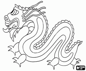 Colorear Dragón chino o dragón oriental