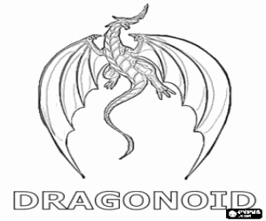 Colorear Dragonoid,  un poderoso dragón
