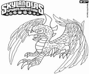 Colorear El dragón Skylander Sunburn