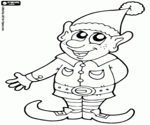 Colorear Duende de Santa Claus