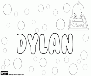 Colorear Dylan, nombre inglés