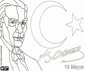 Colorear Día de Atatürk