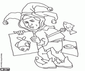 Colorear Día de las bromas, 1 de abril