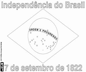 Colorear Día de la independencia d Brasil