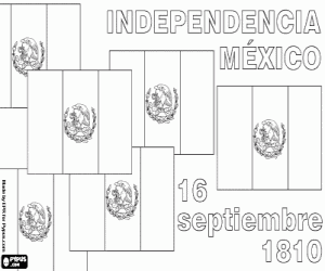 Colorear Día de Independencia de México