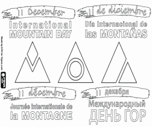 Colorear El día de las Montañas