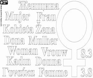 Colorear El día de la Mujer