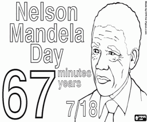 Colorear Día de Nelson Mandela