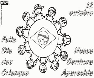Colorear El Día del Niño en Brasil