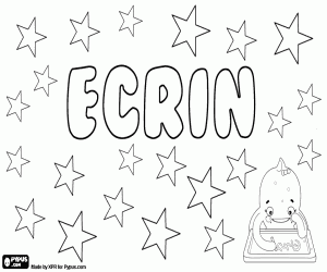 Colorear Ecrin, nombre turco