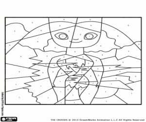 Colorear Eep Croods, color por números