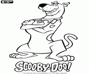 Colorear El famoso perro Scooby Doo