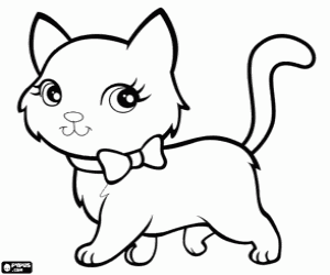 Colorear El gato de Polly Pocket