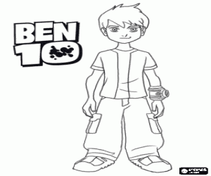 Colorear El niño Ben Tennyson es Ben 10