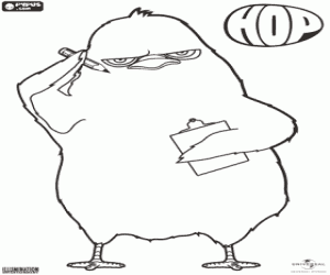 Colorear El pollito Carlos con papel y lápiz