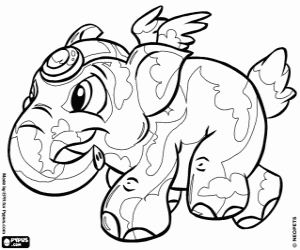 Colorear Elephante, el elefante de Neopets
