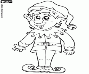 Colorear Elfo de Navidad