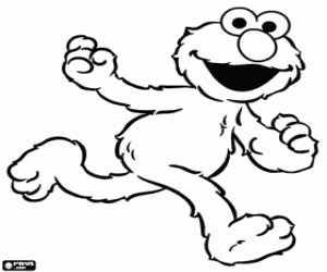 Colorear Elmo sonriente