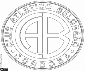 Colorear Emblema Club Atlético Belgrano
