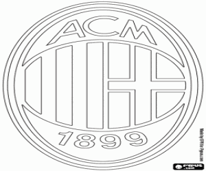 Colorear Emblema de AC Milan
