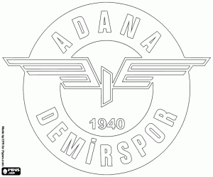 Colorear Emblema de Adana Demir SK