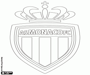 Colorear Emblema de AS Mónaco FC