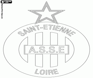 Colorear Emblema de AS Saint-Etienne