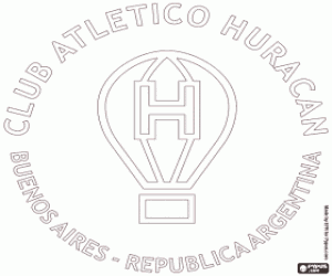 Colorear Emblema de CA Huracán