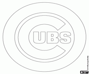 Colorear Emblema de Chicago Cubs