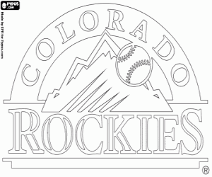 Colorear Emblema de Colorado Rockies