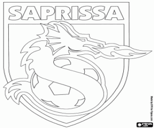 Colorear Emblema de Deportivo Saprissa