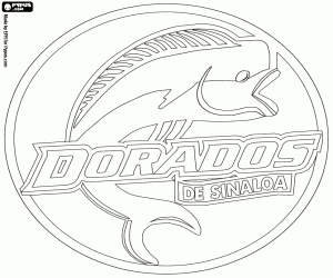 Colorear Emblema de Dorados de Sinaloa