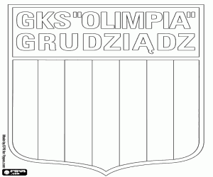Colorear Emblema de GKS Olimpia Grudziądz
