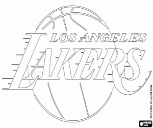 Colorear Emblema de los Lakers
