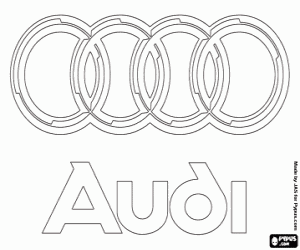 Colorear Emblema de la marca Audi