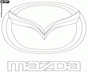 Colorear Emblema de la marca Mazda