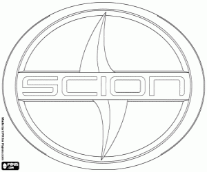 Colorear Emblema de la marca Scion