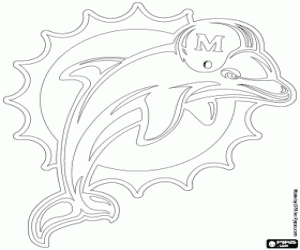 Colorear Emblema de Miami Dolphins
