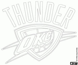 Colorear Emblema de Oklahoma City Thunder