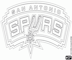 Colorear Emblema de San Antonio Spurs