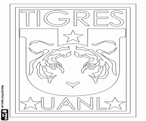 Colorear Emblema de Tigres UANL