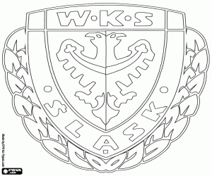 Colorear Emblema de WKS Śląsk Wrocław