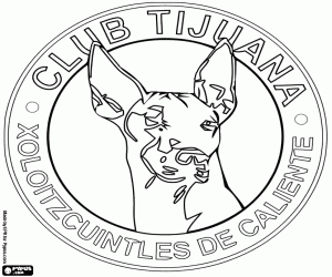Colorear Emblema de los Xolos de Tijuana