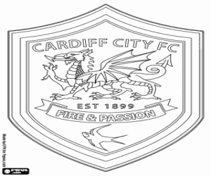 Colorear Emblema del Cardiff City FC