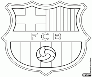 Colorear Emblema del FC Barcelona