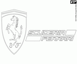 Colorear Emblema del Ferrari Formula 1