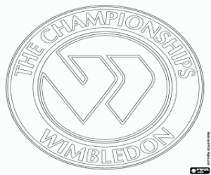 Colorear Emblema del torneo de Wimbledon